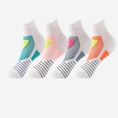 Personalized White Color Cotton Ankle Sports Socks Women 