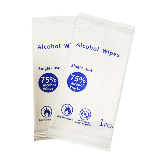 Antibacterial Hand Wipes Individually Wrapped with Alcohol