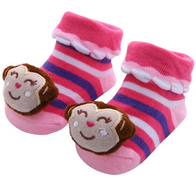 Anti Slip 3D Cotton Infant Toddler Gripper Socks Manufacturers