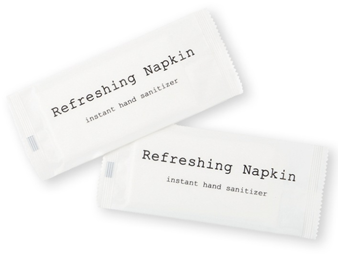 Disinfectant Sanitizing Refresh Napkin Hand Wet Wipes For Hotel Restaurant 