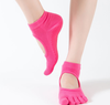 Women's Cotton Slip Resistant Five Toe Grippy Yoga Socks